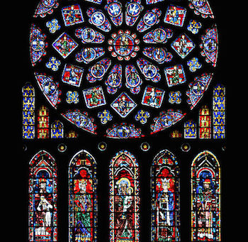 The development of stained glass in Gothic cathedrals