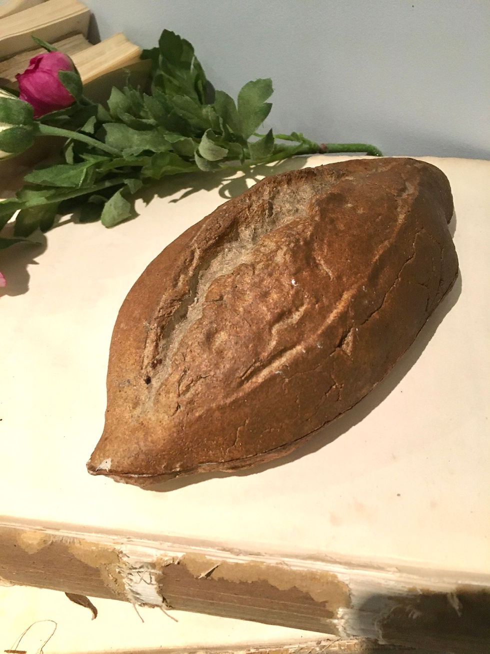 Thumbnail: Most Unusual Pottery Loaf of Bread Dish