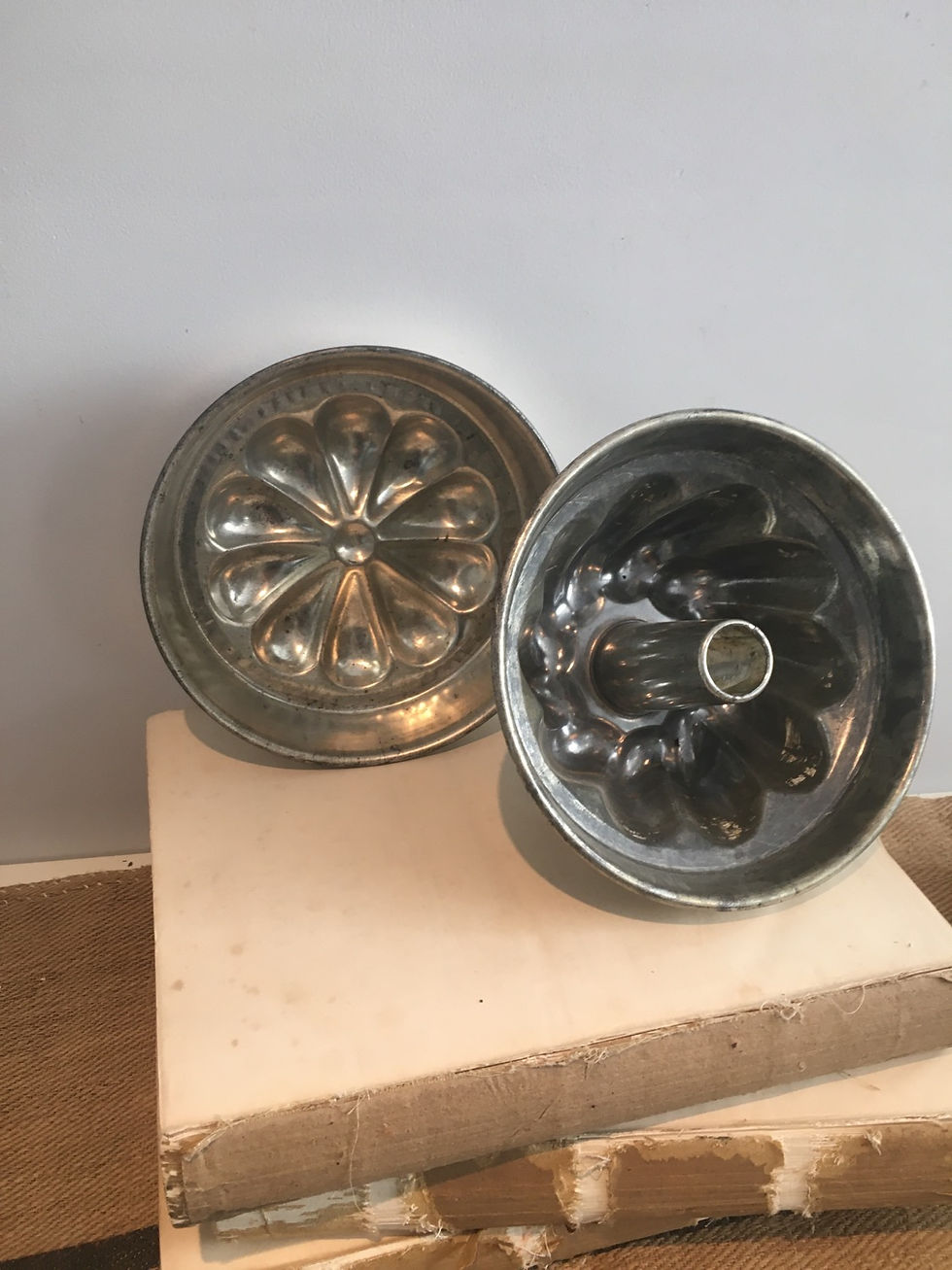Thumbnail: Vintage pair of jelly/blancmange tins