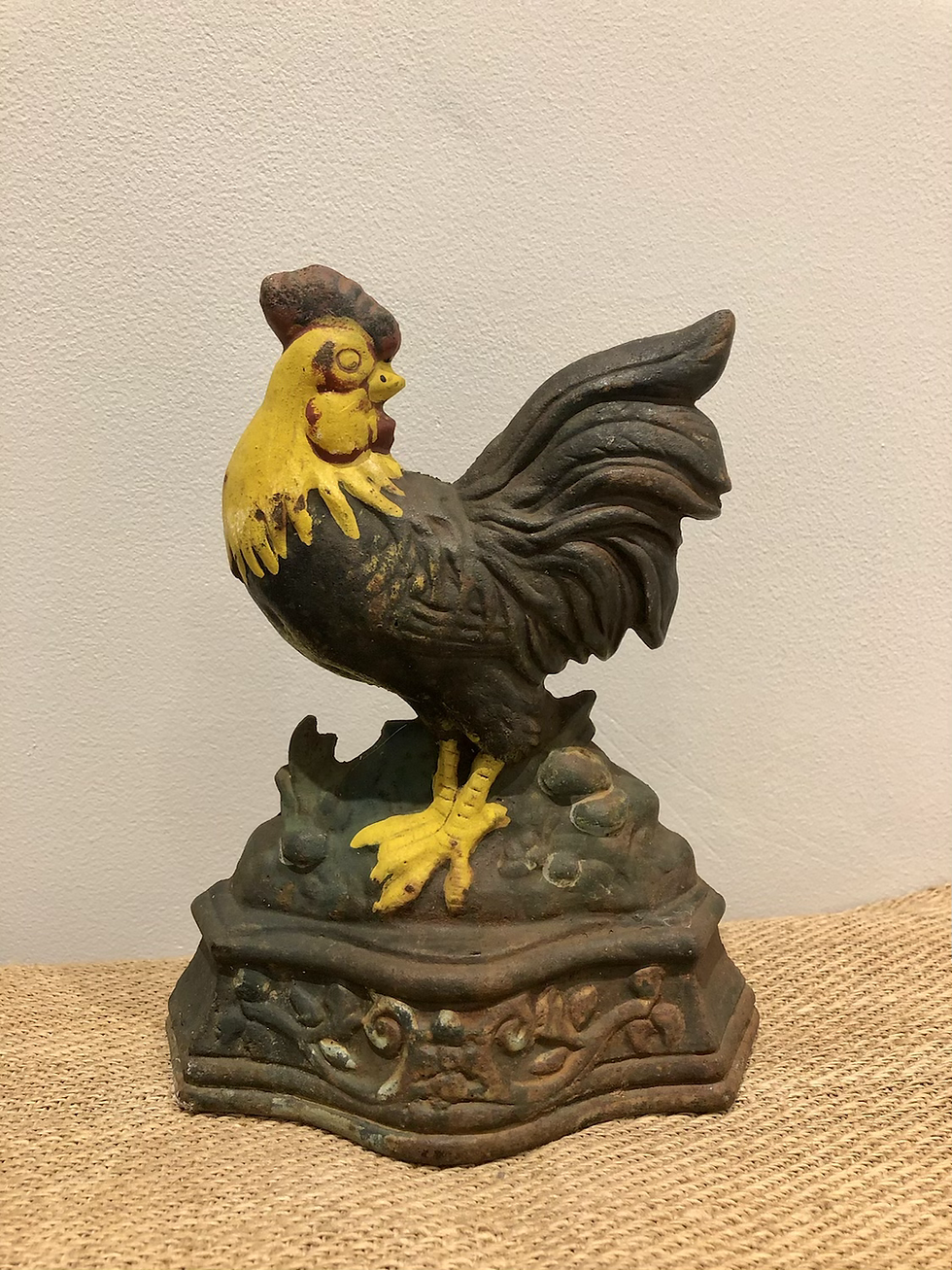 Thumbnail: Antique Cast Iron  cockerel Door Stop