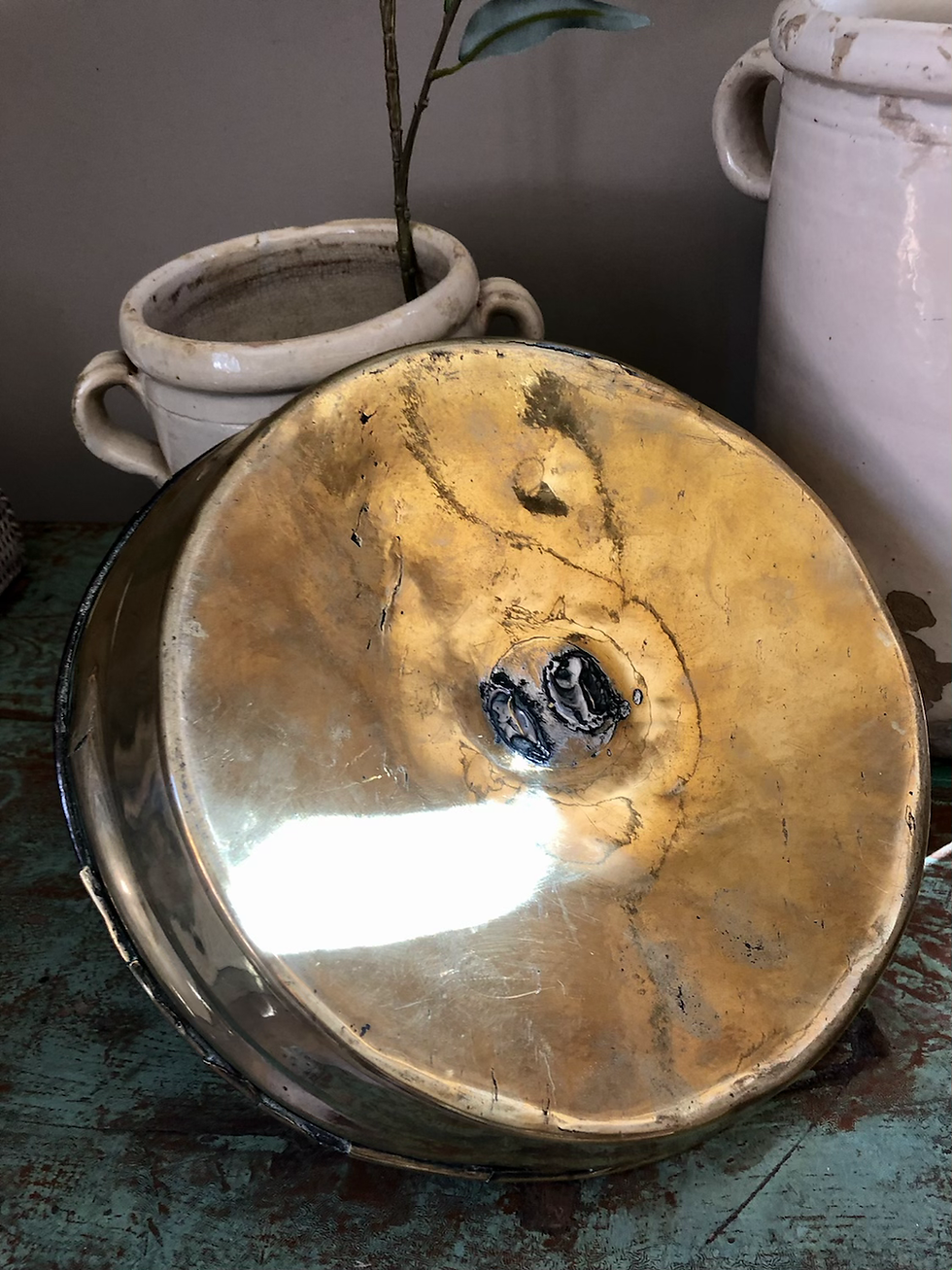 Thumbnail: Enormous Victorian brass night light candle holder
