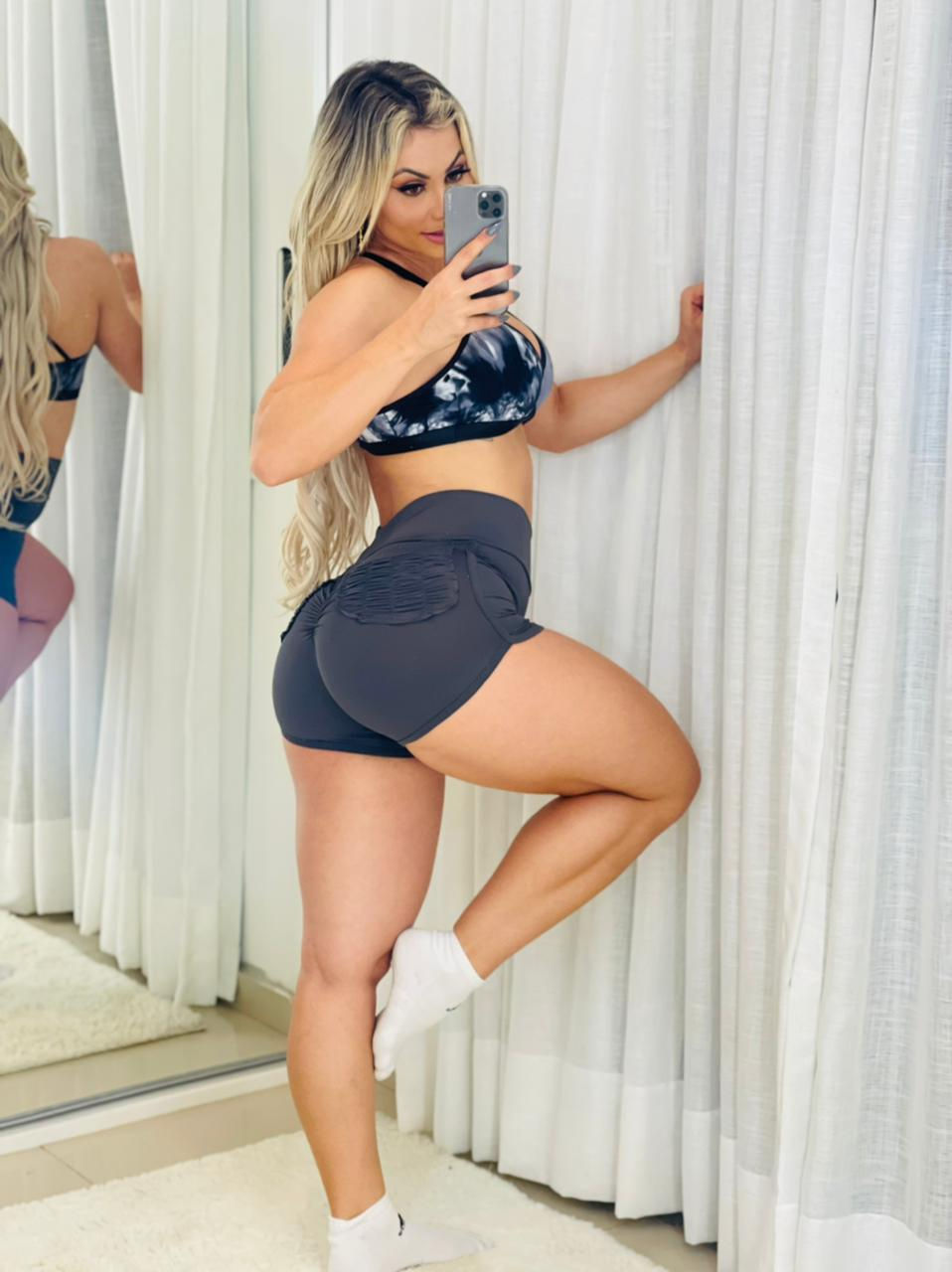 Shortinho Bruna - Cinza