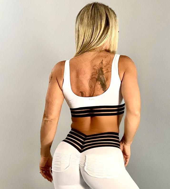 Miniatura: Top Sue - Branco Tule Preto