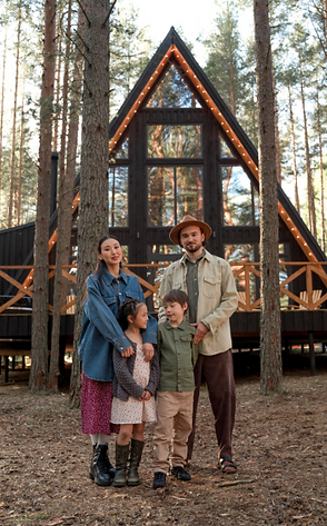 A family enjoying a vacation in Broken Bow, OK with The Utmost Host 