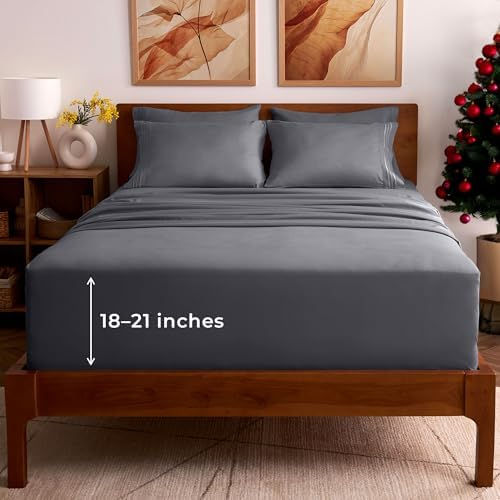 Thumbnail: Mellanni Iconic King Sheet Set - 6-Piece Bed Sheets, (Including 4 Pillowcases),