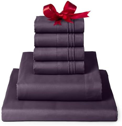 Thumbnail: Mellanni Iconic King Sheet Set - 6-Piece Bed Sheets, (Including 4 Pillowcases),