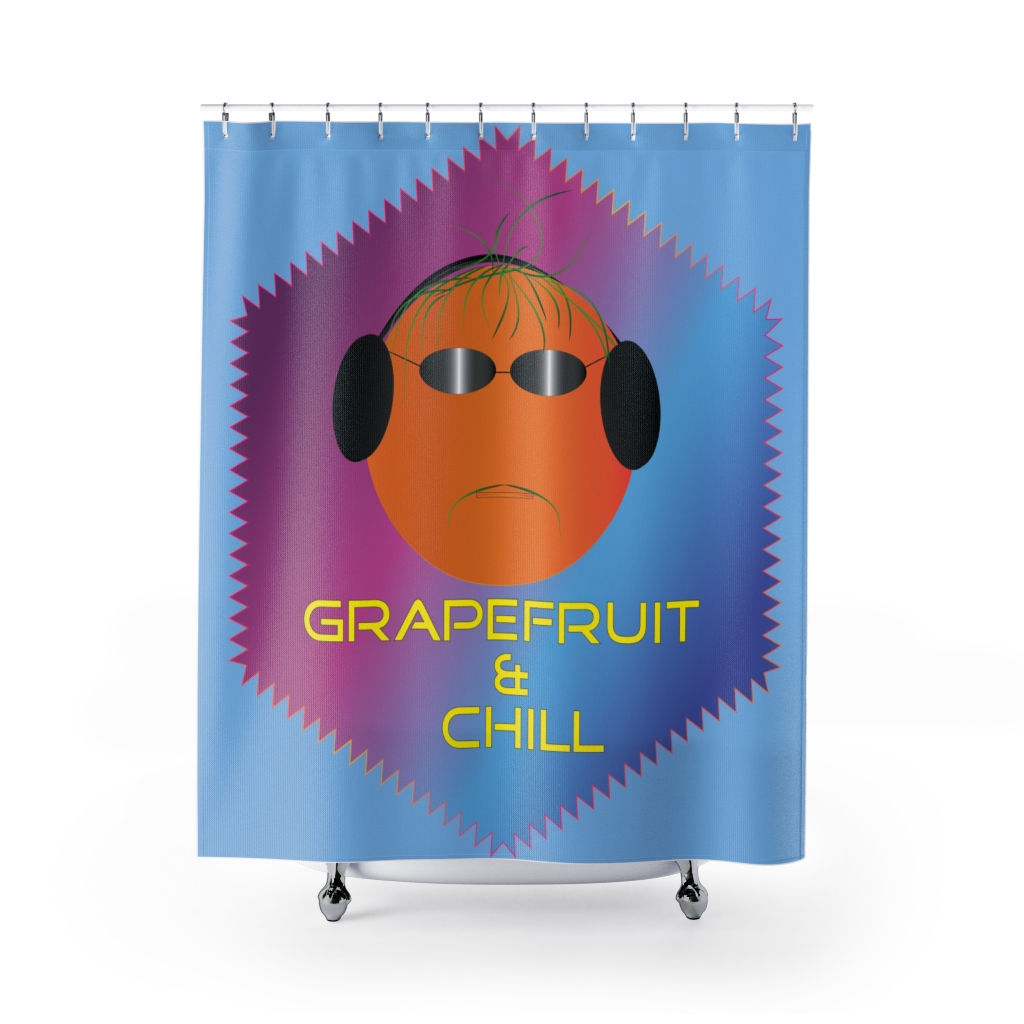 Grapefruit & Chill Shower Curtain