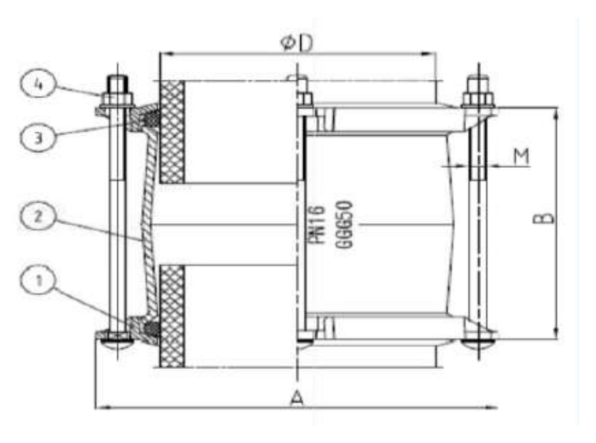 Technical drawing for Aquafitting Gibault Joint.
