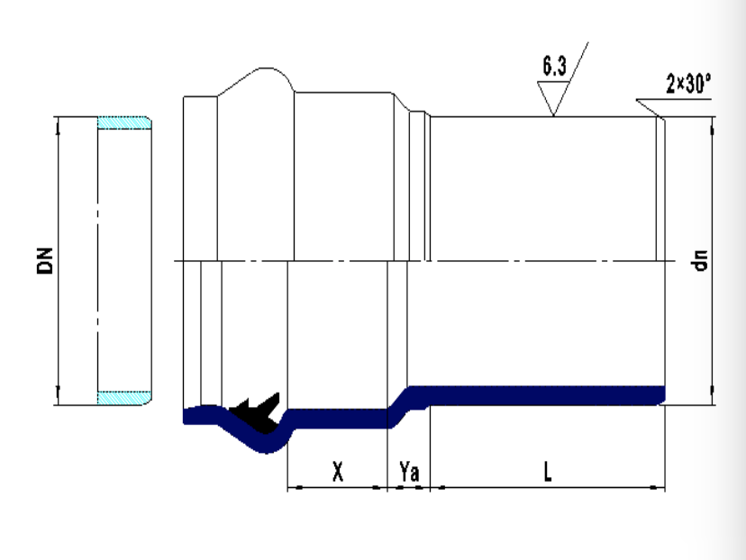 Owned technical drawing for Aqua Fitting Socket Spigot