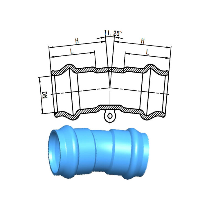 Double Socket Bend 11.25°