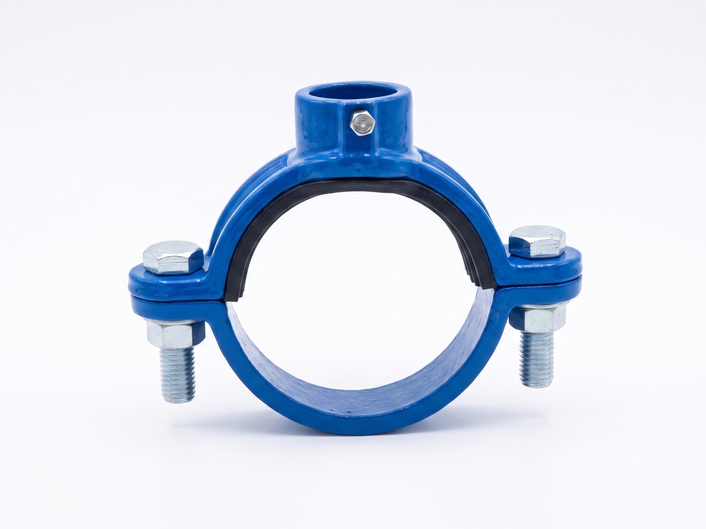 Vista del producto Aquafitting Collarín de toma para tuberías de fundición dúctil.