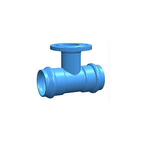 Double Socket Tee with Fixed Flange