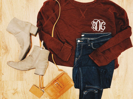 monogram sweatshirts | xo