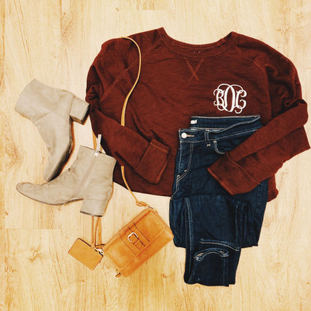 monogram sweatshirts | xo