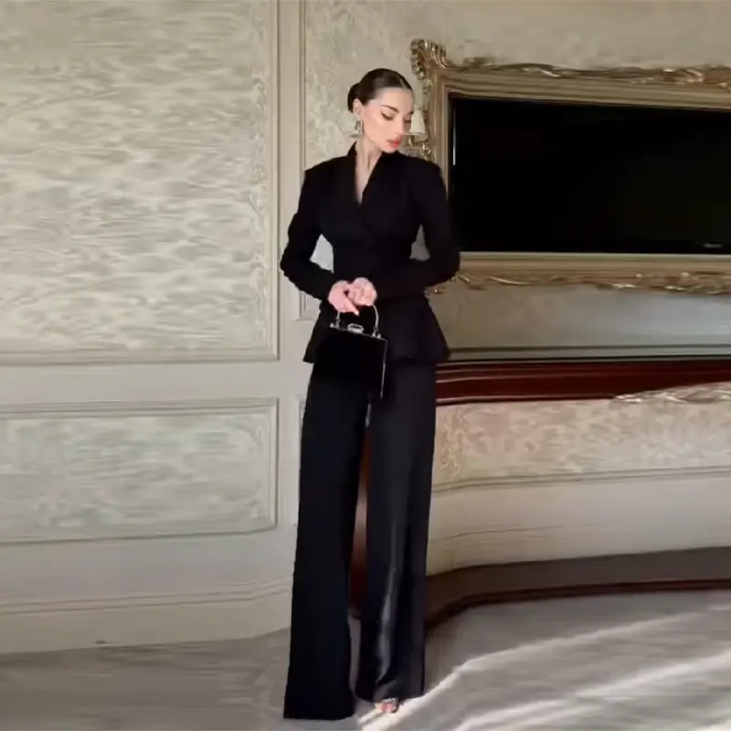 Miniature : Women's New Wide Shoulder Narrow Waist Jacket Set