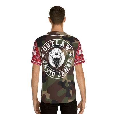 Thumbnail: "I Aint Hard To find" Outlaw Family camo Men's Baseball Jersey