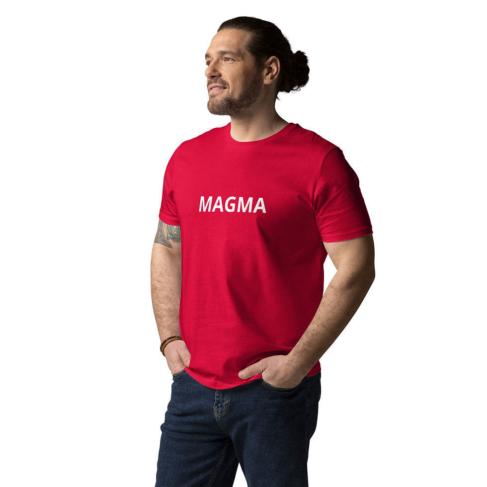 "MAGMA" Mens organic cotton t-shirt