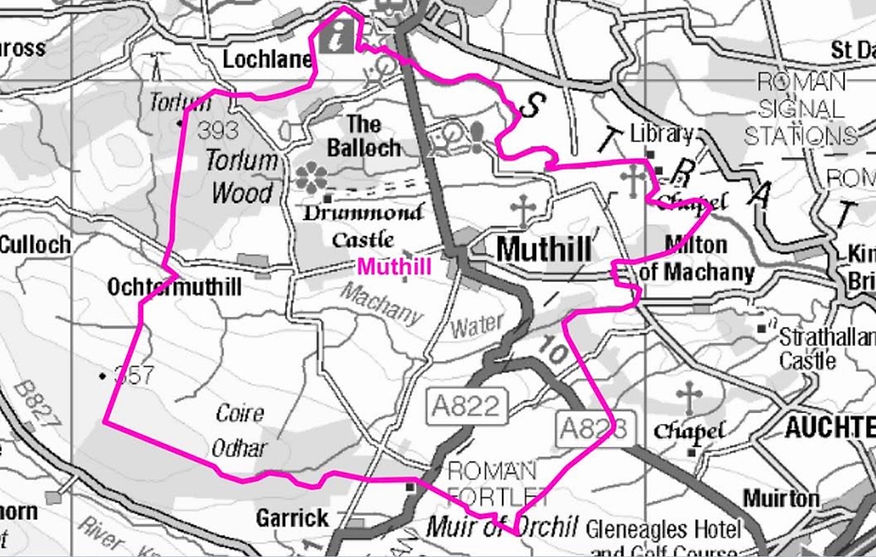 Map of muthill boundary