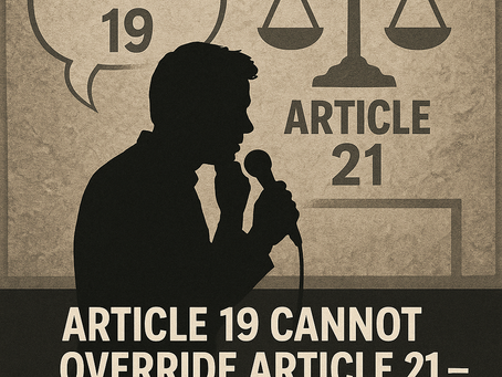 “Article 19 Cannot Override Article 21” – SC Warns Comedians on Insensitive Jokes