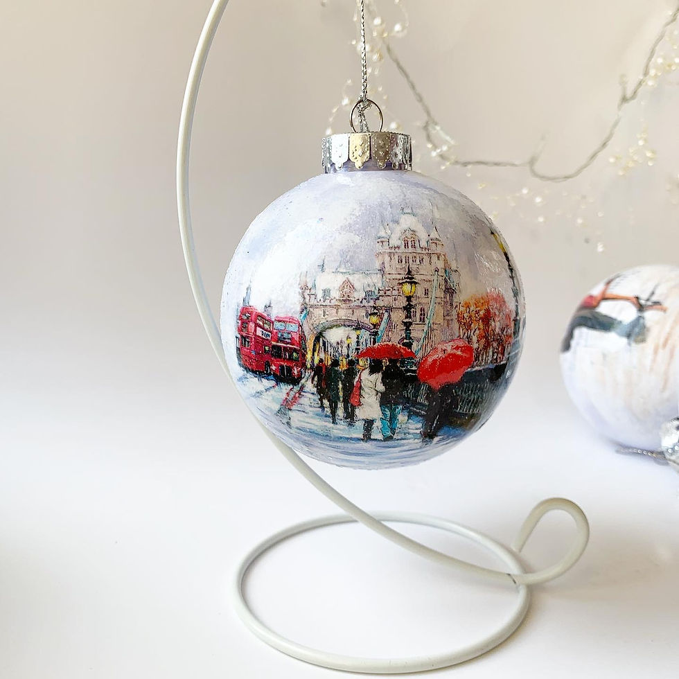 Thumbnail: “Three days in London”  Christmas ornaments set 