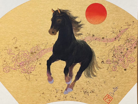 2026年「丙午」干支色紙 / 2026 “Hinoe-Uma” Zodiac Shikishi (Fire Horse)