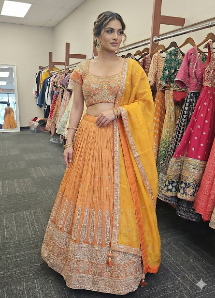 Saffron Orange Lehenga
