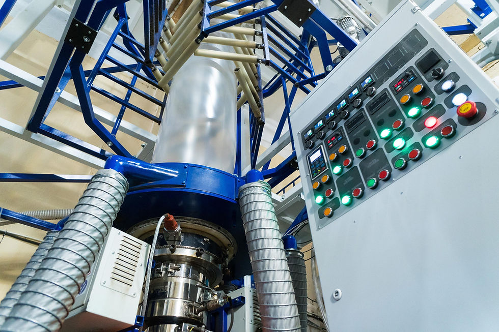 The blown extrusion stretch film process