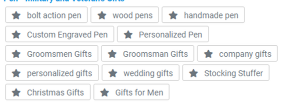 Etsy Keywords for Pens