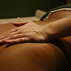 Hand softly massaging