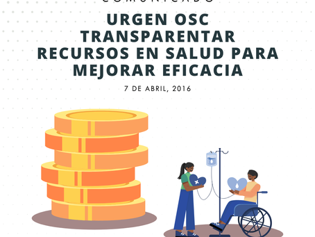 Urgen OSC transparentar recursos en salud para mejorar eficacia