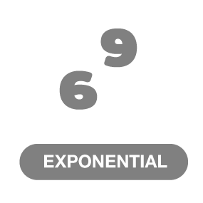 Opentype exponential numbers