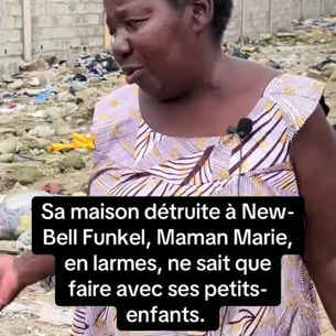 Sa maison detruite a New-Bell Funkel ,Maman Marie en larmes ne sait que faire avec ses petits enfants. 