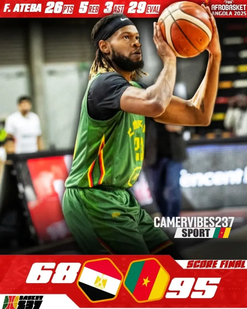 🏀 Le Cameroun TABASSE l'Égypte (95-68) en quarts de finale de l'Afrobasket 2025