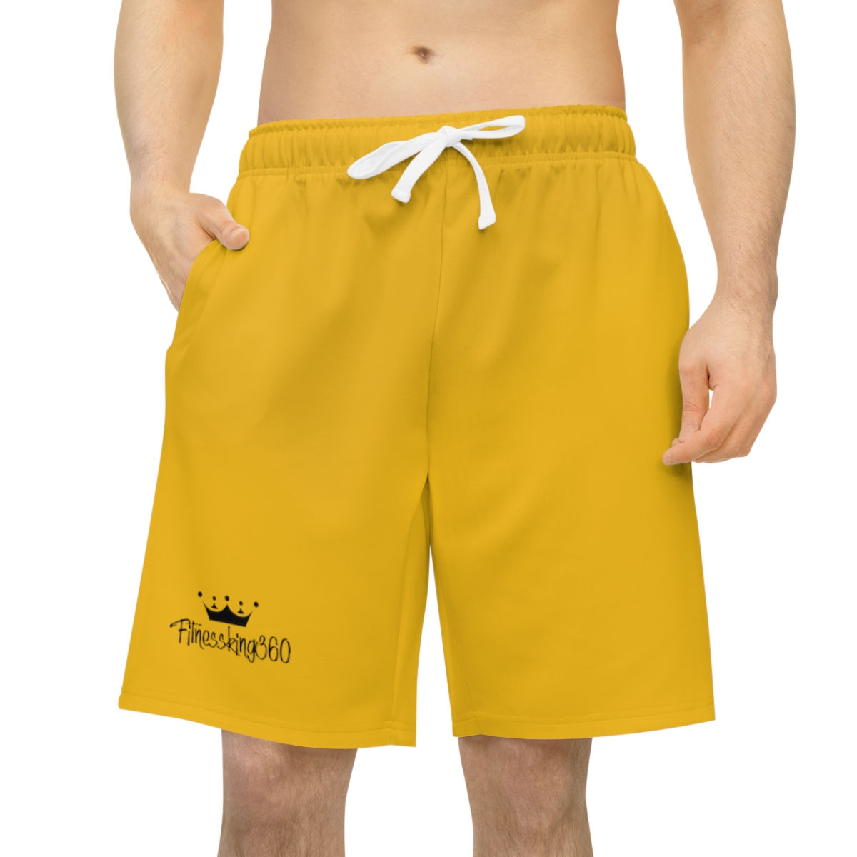 Logo Athletic Shorts-Yellow