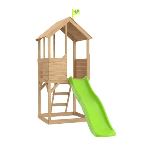 Μικρογραφία: Δενδρόσπιτο Υ213εκ. PlayTower τσουλήθρα & αμμοδόχο με πλατό Υ84εκ  Kωδ. TP656S, www.worldfamilytime.com
