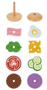 Μικρογραφία: Ξύλινο παιχνίδι σφηνώματος Μπέργκερ κωδ. KTH844 www.worldfamilytime.com