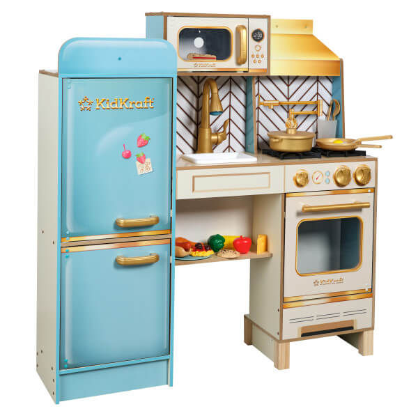 Μικρογραφία: Νέα Κουζίνα "Retro cool play kitchen" με ΦΩΤΑ και ΗΧΟΥΣ+20 αξεσουάρ Κωδ. 20416 www.worldfamilytime.com