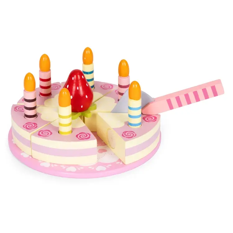 Μικρογραφία: Σετ Ξύλινη Τούρτα Γενεθλίων κοπής με Velcro για παιδιά 16τεμ. κωδ. TL10032 worldfamilytime.com
