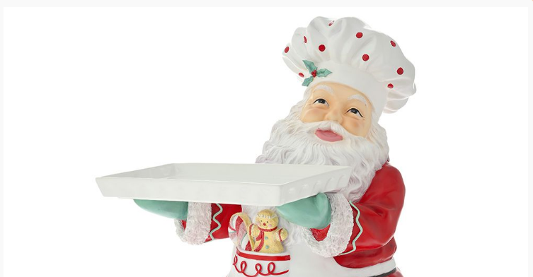 Μικρογραφία: Πανέμορφος  Αγ.Βασίλης Μάγειρας Ζαχαροπλάστης με βάση&πιατέλα Υ68εκ. κωδ. Η82253  www.worldfamilytime.com