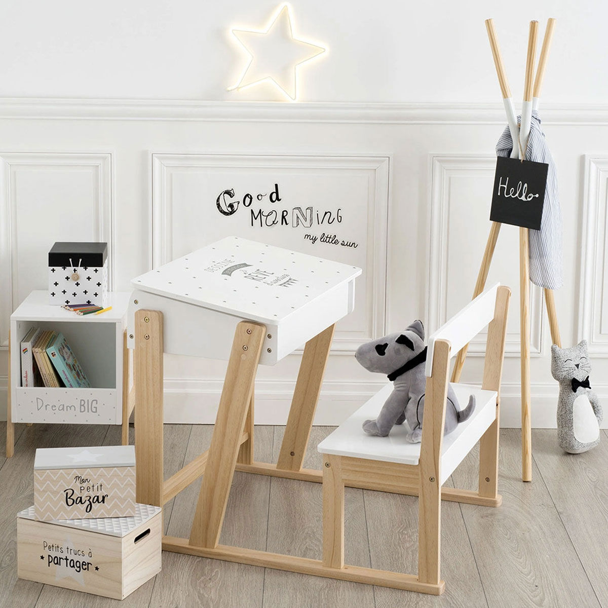 Πανέμορφο Παιδικό Ξύλινο γραφείο "Σχολικό Στιλ"  κωδ. J158469 worldfamilytime.com