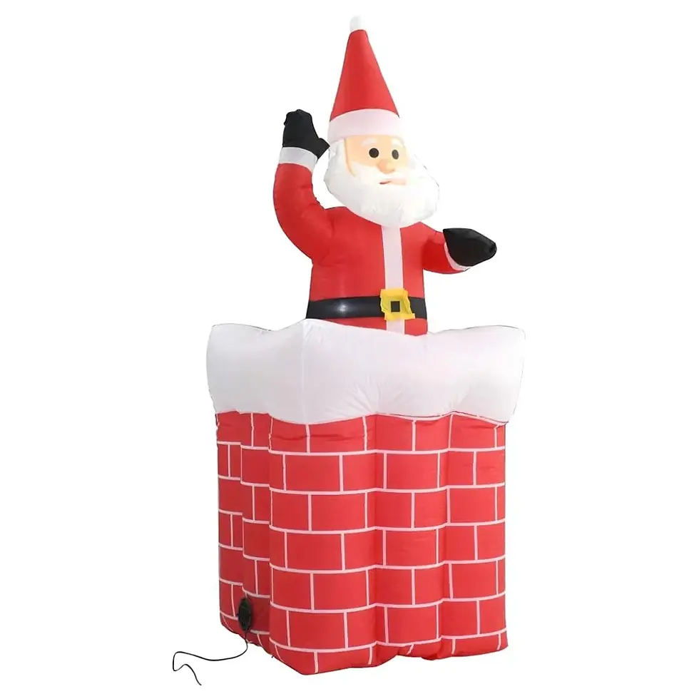 Μικρογραφία: Άγ. Βασίλης στην Καμινάδα Φουσκωτός με φώτα  Υ157εκ. κωδ. HOP1001455  worldfamilytime.com