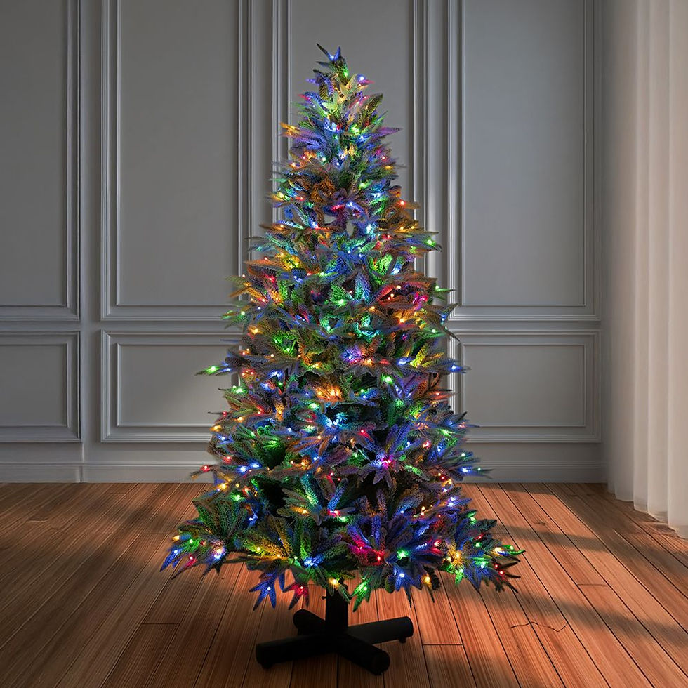Χριστουγεννιάτικο δέντρο χιονισμένο Υ180εκ. RGB LED 10 προγρ/τα  κωδ. Η90551 www.worldfamilytime.com