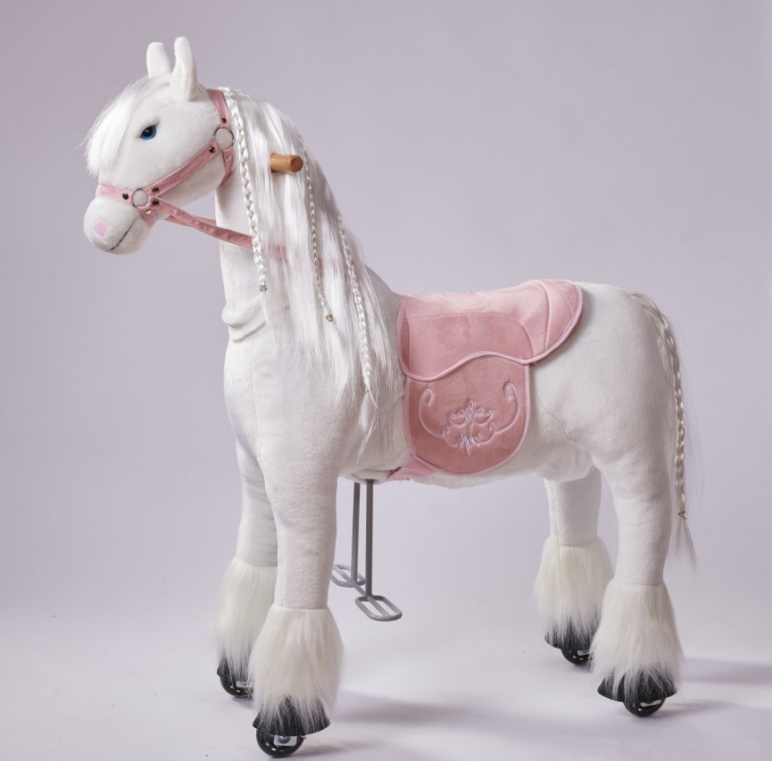 Μικρογραφία: Νέο Πανέμορφο Μαγικό  Άλογο με Ροζ Σέλα  104 εκ. ιππασίας 5-12 χρ. κωδ. HMP40502  worldfamilytime.com