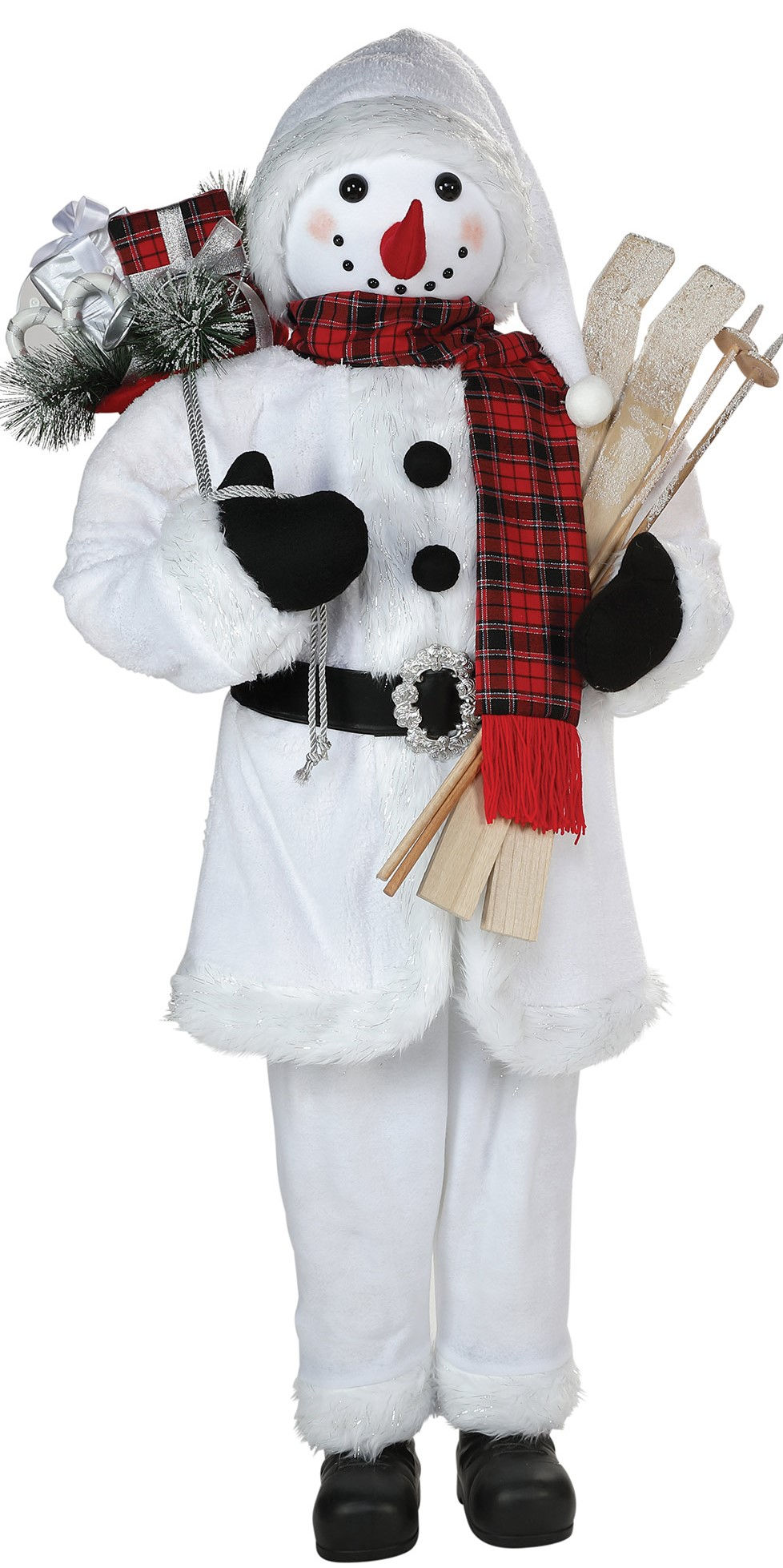 Μεγάλος  Χιονάνθρωπος  σε σχέδιο "Ανθρώπου"Λούτρινος Υ120εκ. κωδ. LA82214A www.worldfamilytime.com