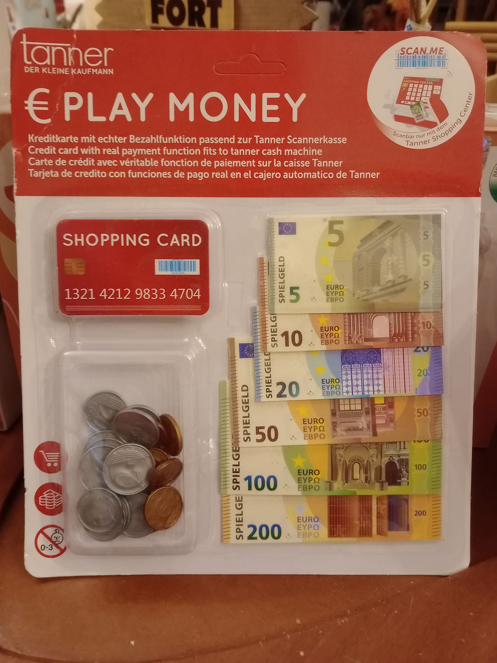 Μικρογραφία: Παιδικό παιχνίδι  Euro play money cardΧρήματα Ευρώ  93τεμ,Tanner κωδ. 71696 worldfamilytime.com