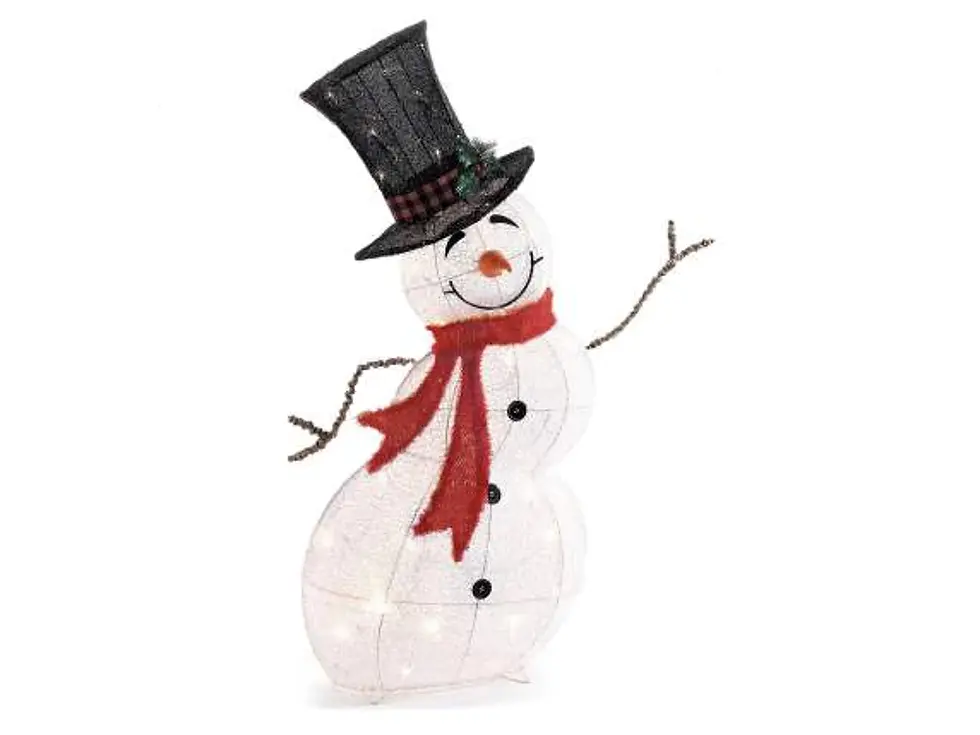 Μεγάλος  Χιονάνθρωπος Αδιάβροχος fabric με Led Υ1.20μ. κωδ. AR563350  worldfamilytime.com