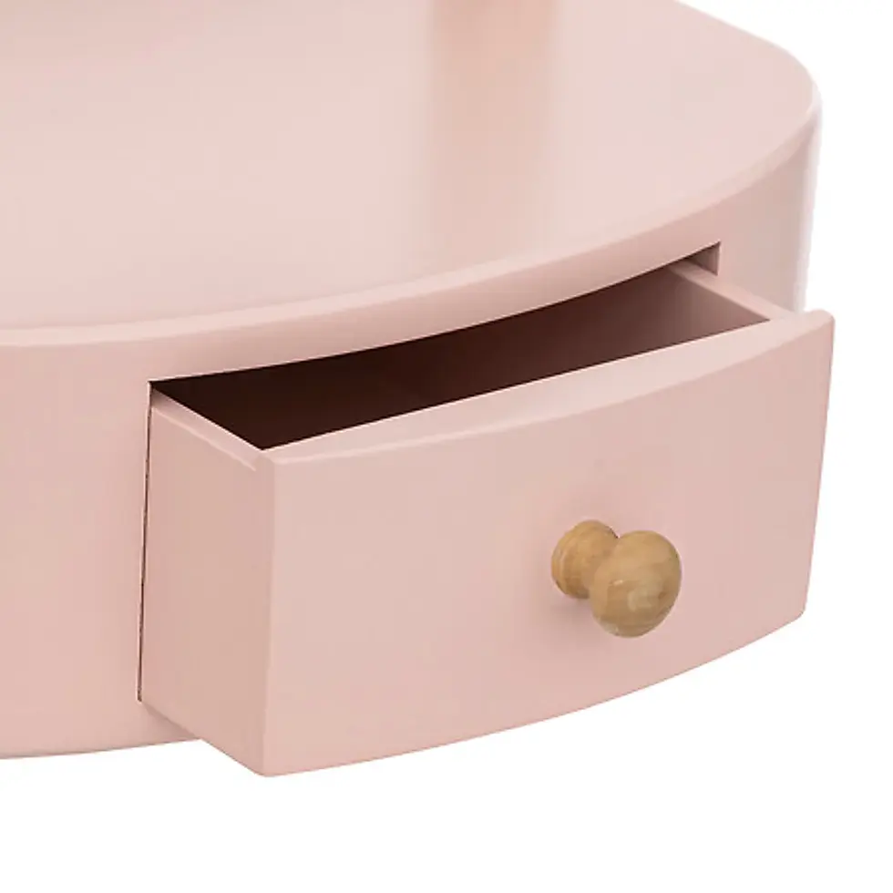 Μικρογραφία: Τουαλέτα Ομορφιάς  Mini μπουντουάρ, Ρόζ  με  καθρέφτη  Ύ28εκατ. κωδ: J203771  worldfamilytime.com