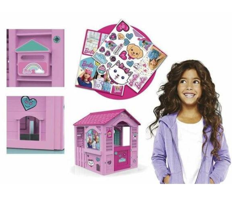 Νέο Barbie Playhouse με αυτοκόλλητα & παράθυρα ανοίγουν,Y104εκ. Κωδ.BGS2436316 worldfamilytime.com