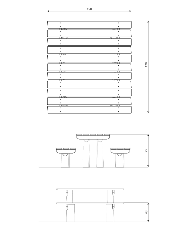 Επαγγελματική  Παιδική χαρά "ROBINIA" τραπεζι+παγκάκια 150x170x75εκ. Κωδ. VP1393 www.worldfamilytime.com