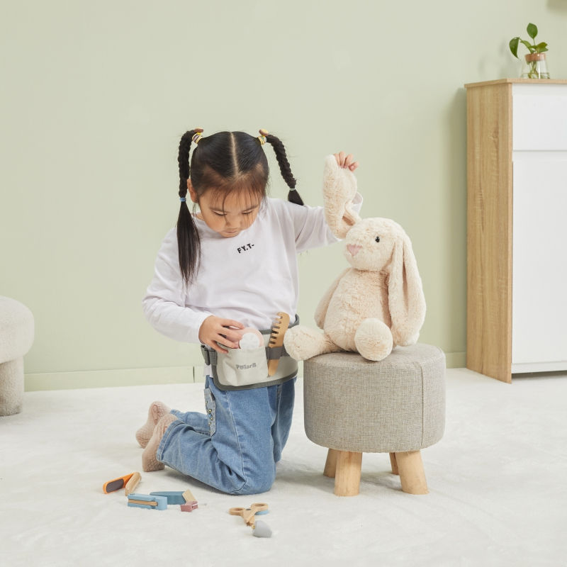 Μικρογραφία: Σετ ζώνη κομμωτηρίου με ξύλινα αξεσουάρ ομορφιάς κωδ. LK44201 www.worldfamilytime.com